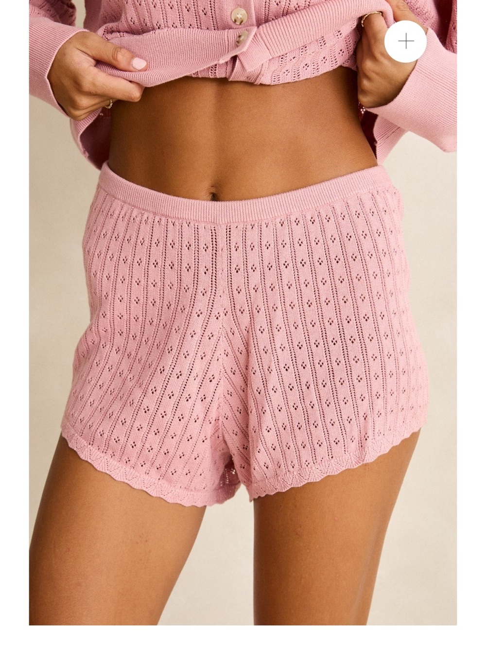 Pointelle Knit Micro Short xs